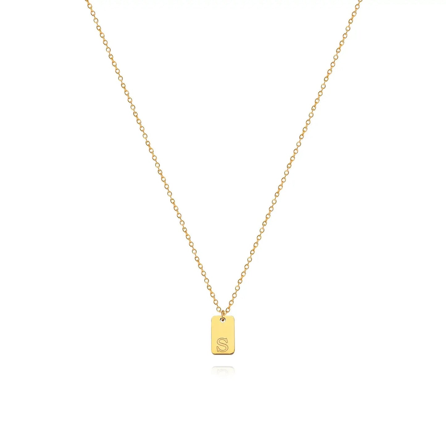 Plate Letter Necklace