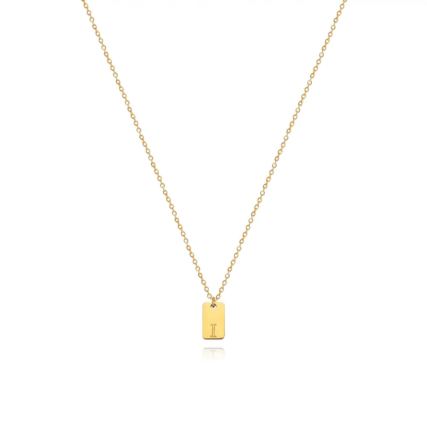 Plate Letter Necklace