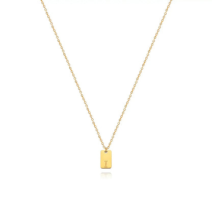 Plate Letter Necklace