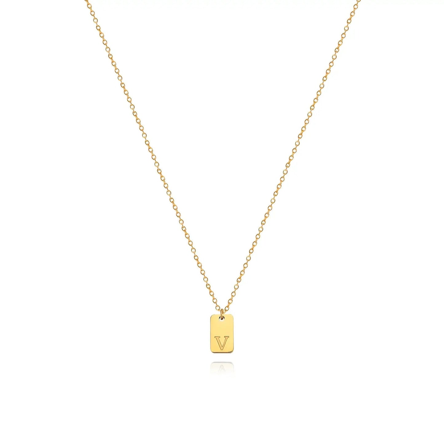 Plate Letter Necklace