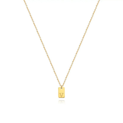 Plate Letter Necklace