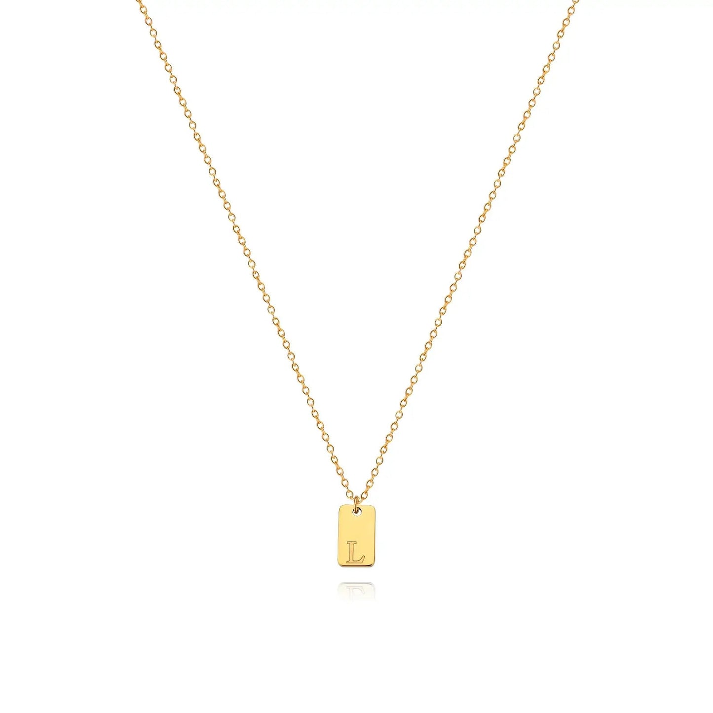 Plate Letter Necklace