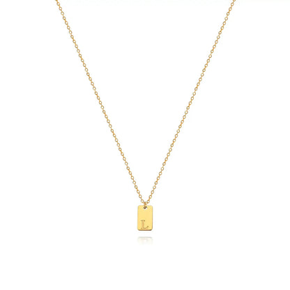 Plate Letter Necklace