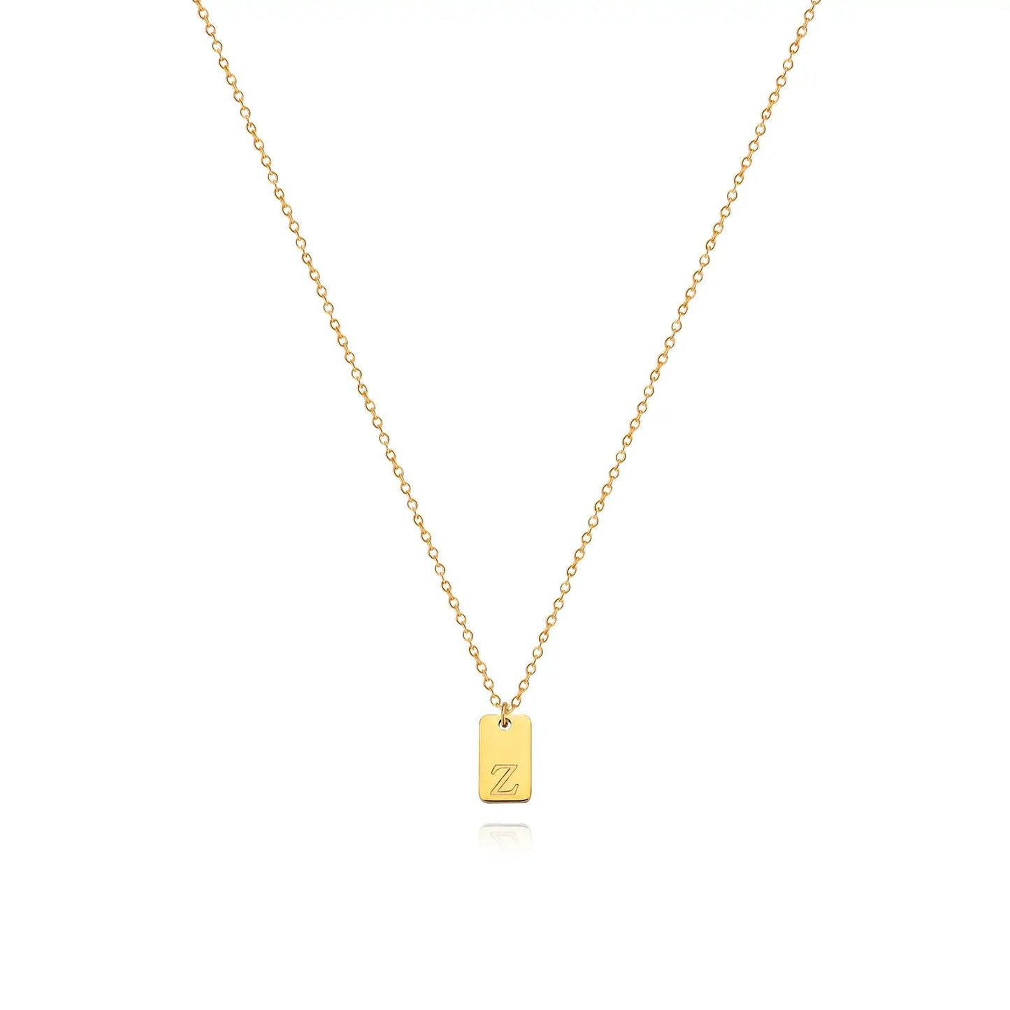 Plate Letter Necklace