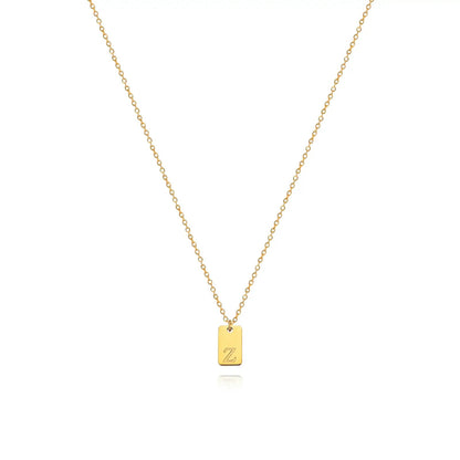 Plate Letter Necklace