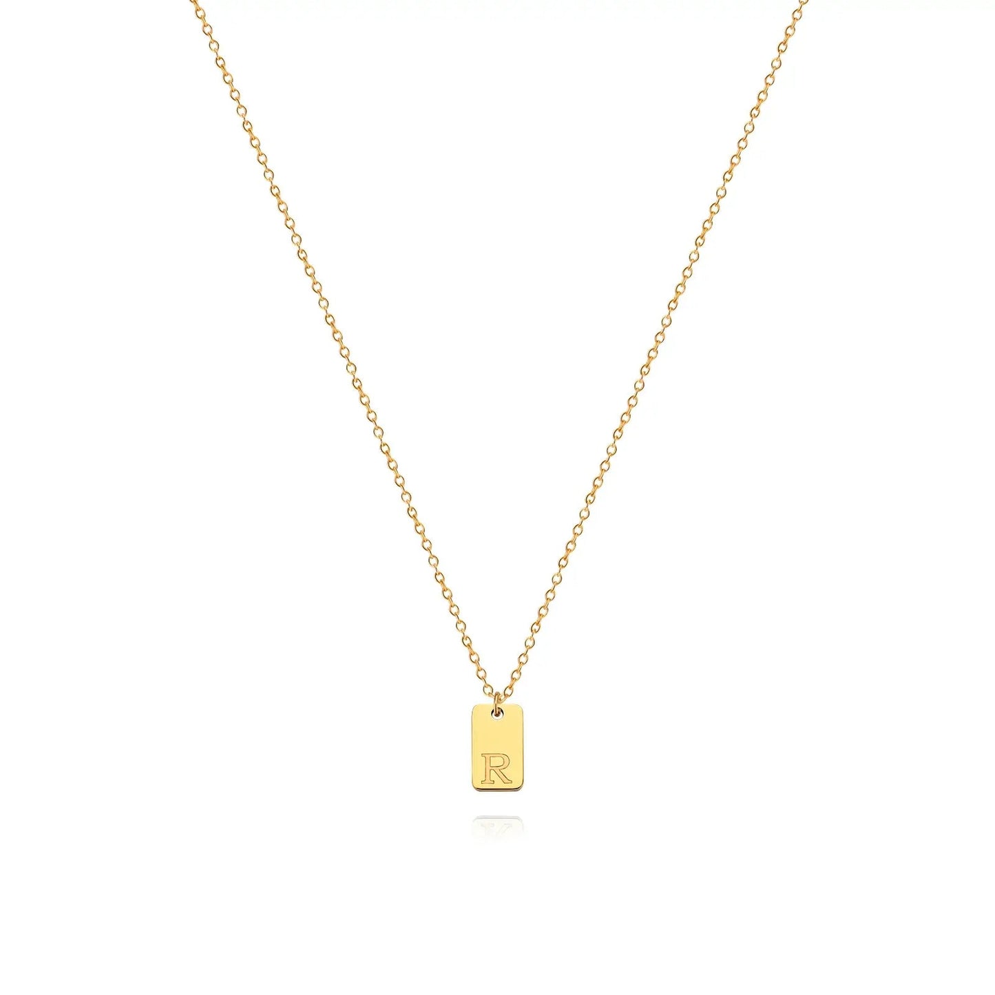 Plate Letter Necklace