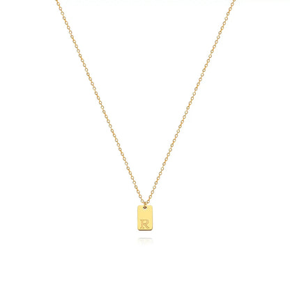Plate Letter Necklace