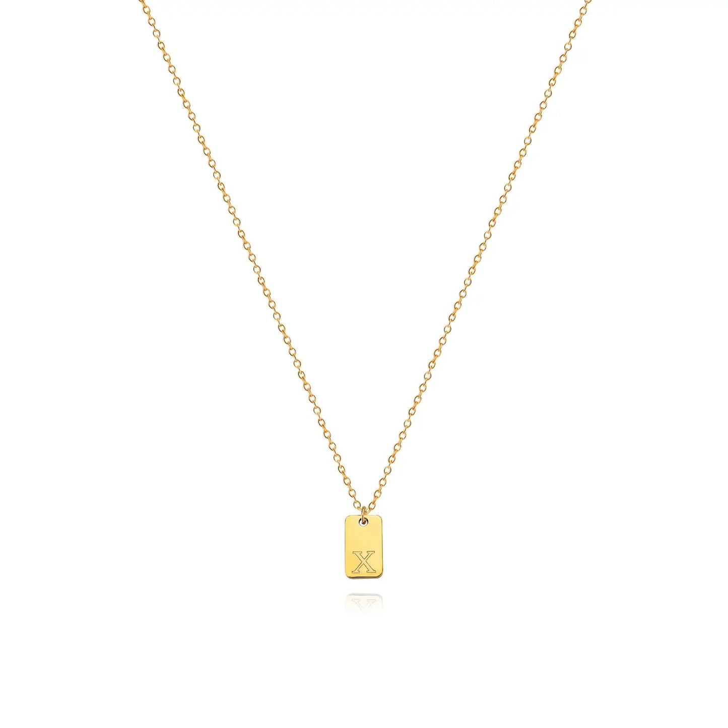 Plate Letter Necklace