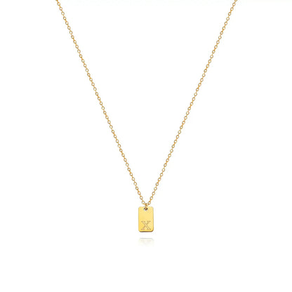Plate Letter Necklace