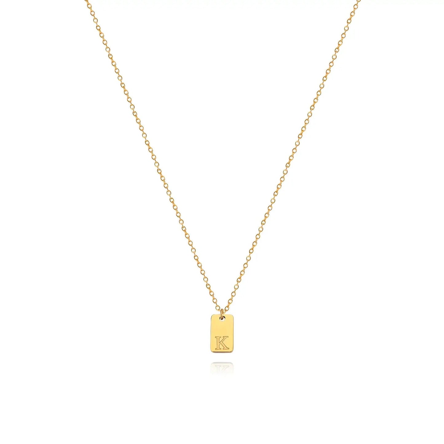 Plate Letter Necklace