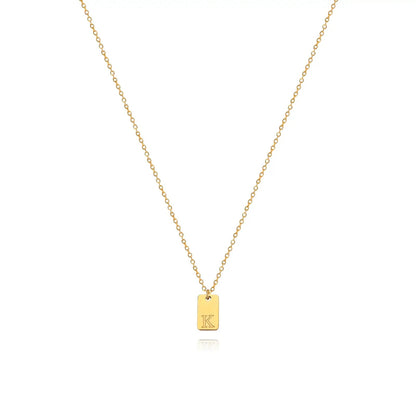 Plate Letter Necklace