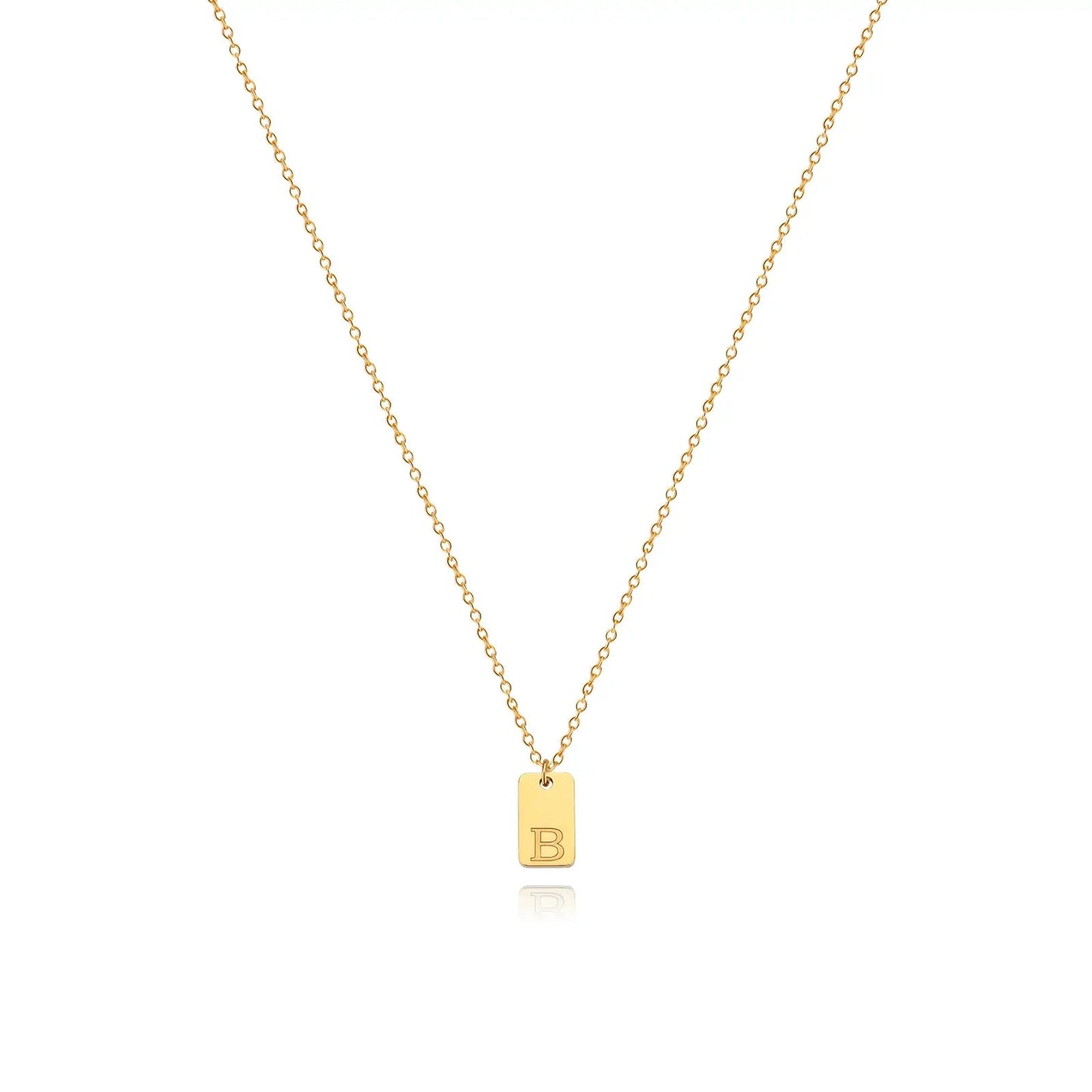 Plate Letter Necklace