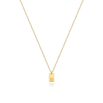 Plate Letter Necklace