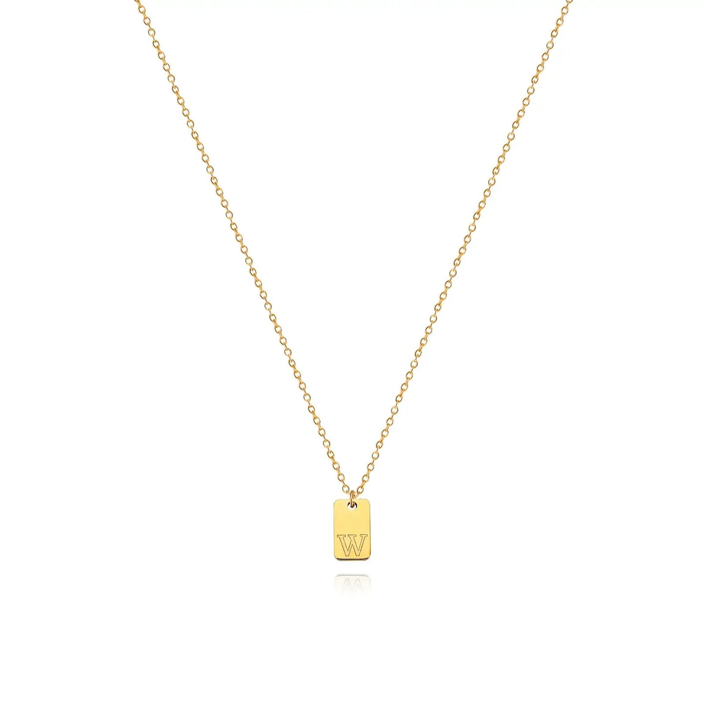 Plate Letter Necklace