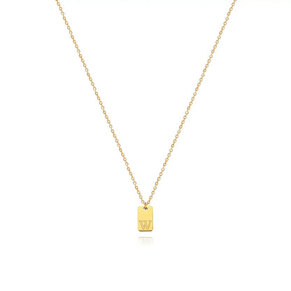 Plate Letter Necklace