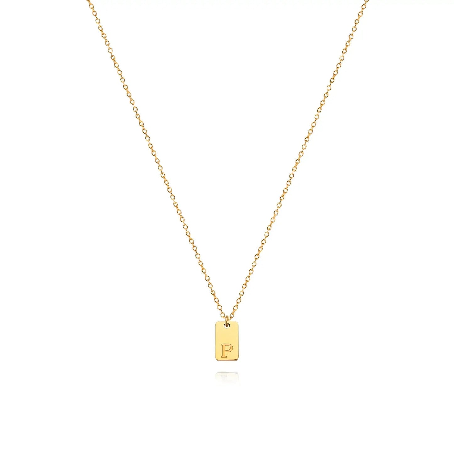 Plate Letter Necklace