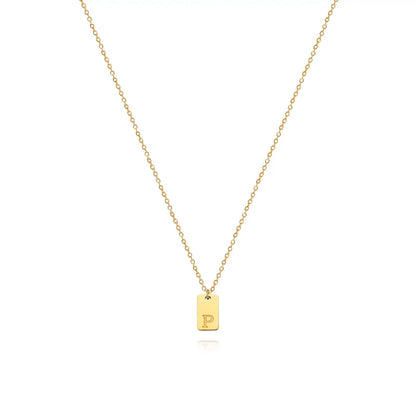 Plate Letter Necklace