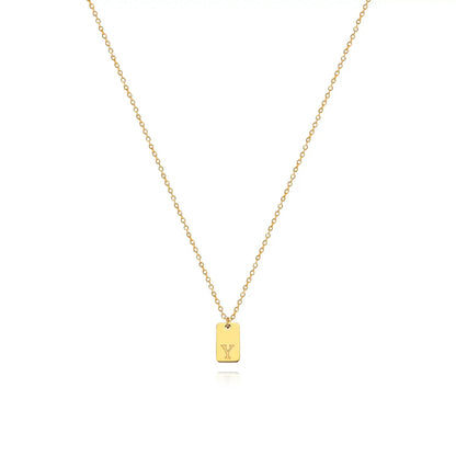 Plate Letter Necklace