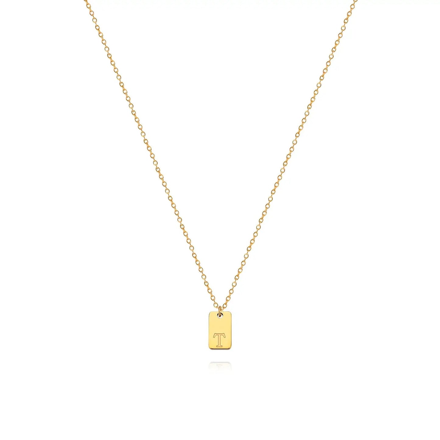 Plate Letter Necklace