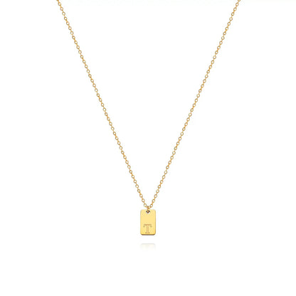 Plate Letter Necklace