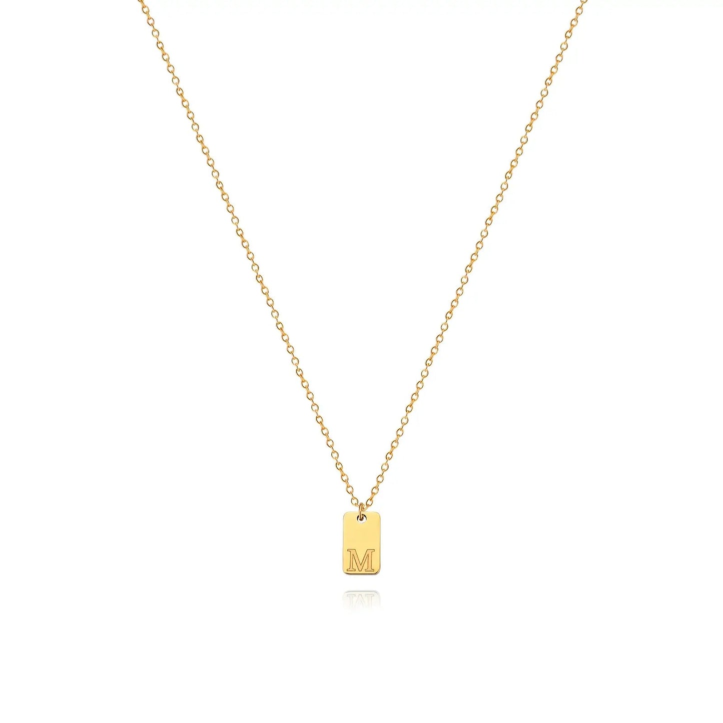 Plate Letter Necklace