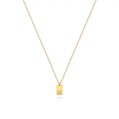 Plate Letter Necklace