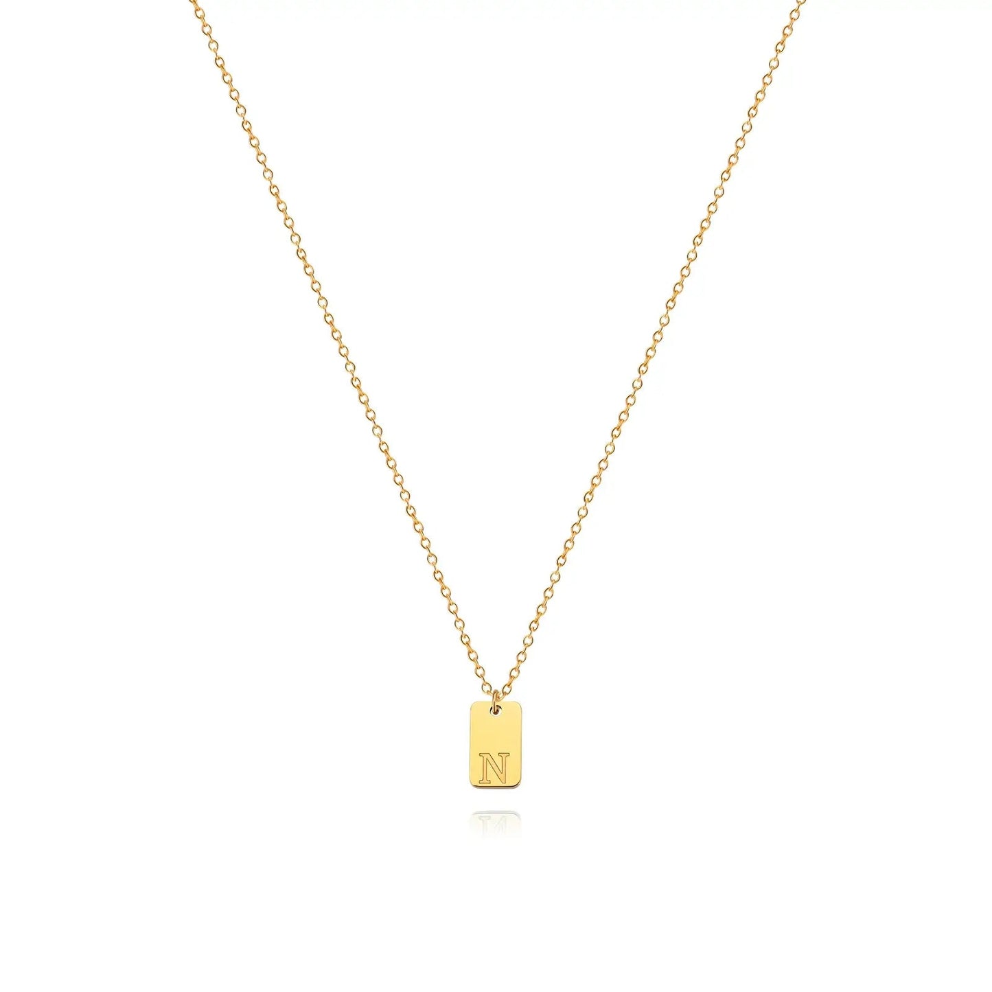 Plate Letter Necklace