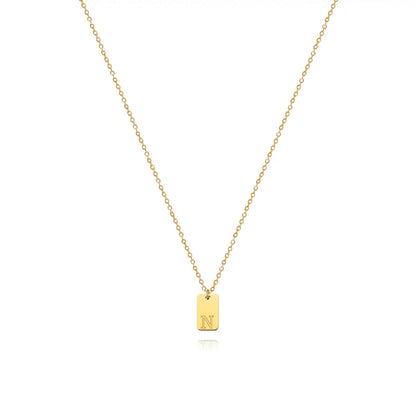 Plate Letter Necklace