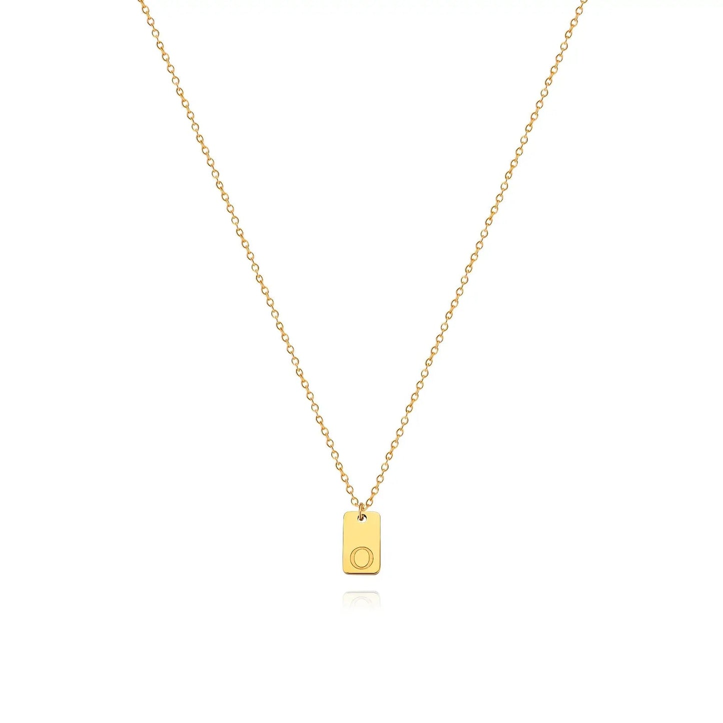 Plate Letter Necklace