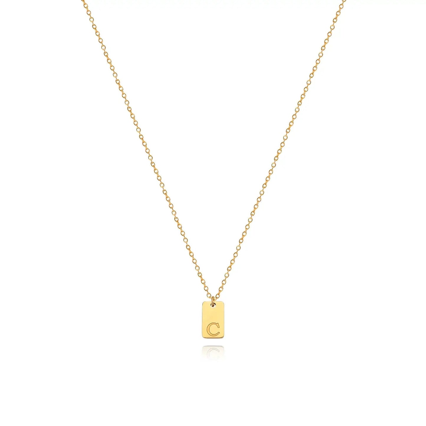 Plate Letter Necklace