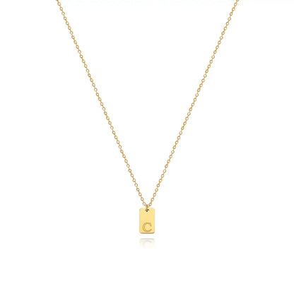 Plate Letter Necklace