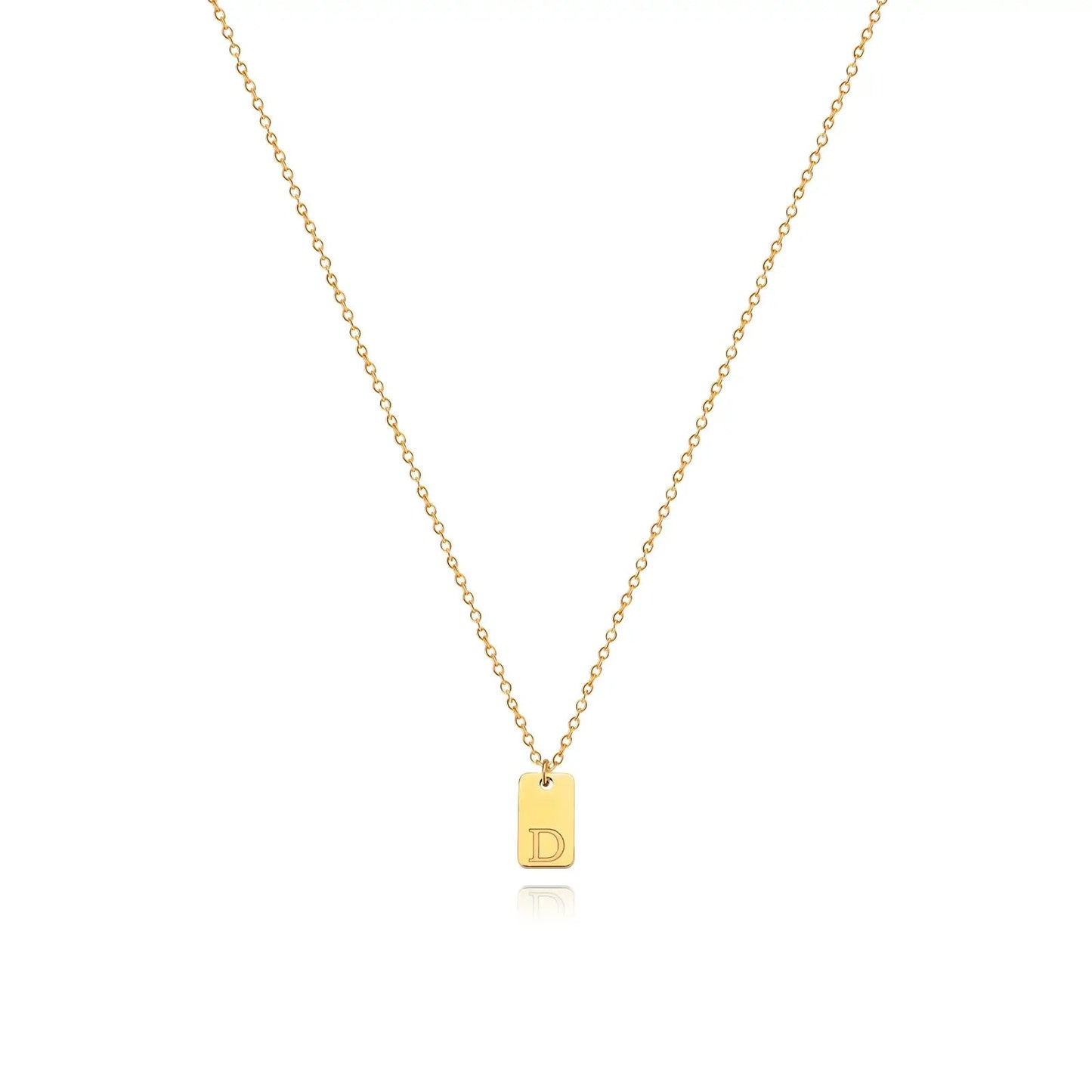 Plate Letter Necklace