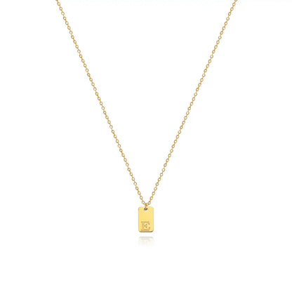 Plate Letter Necklace