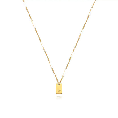 Plate Letter Necklace