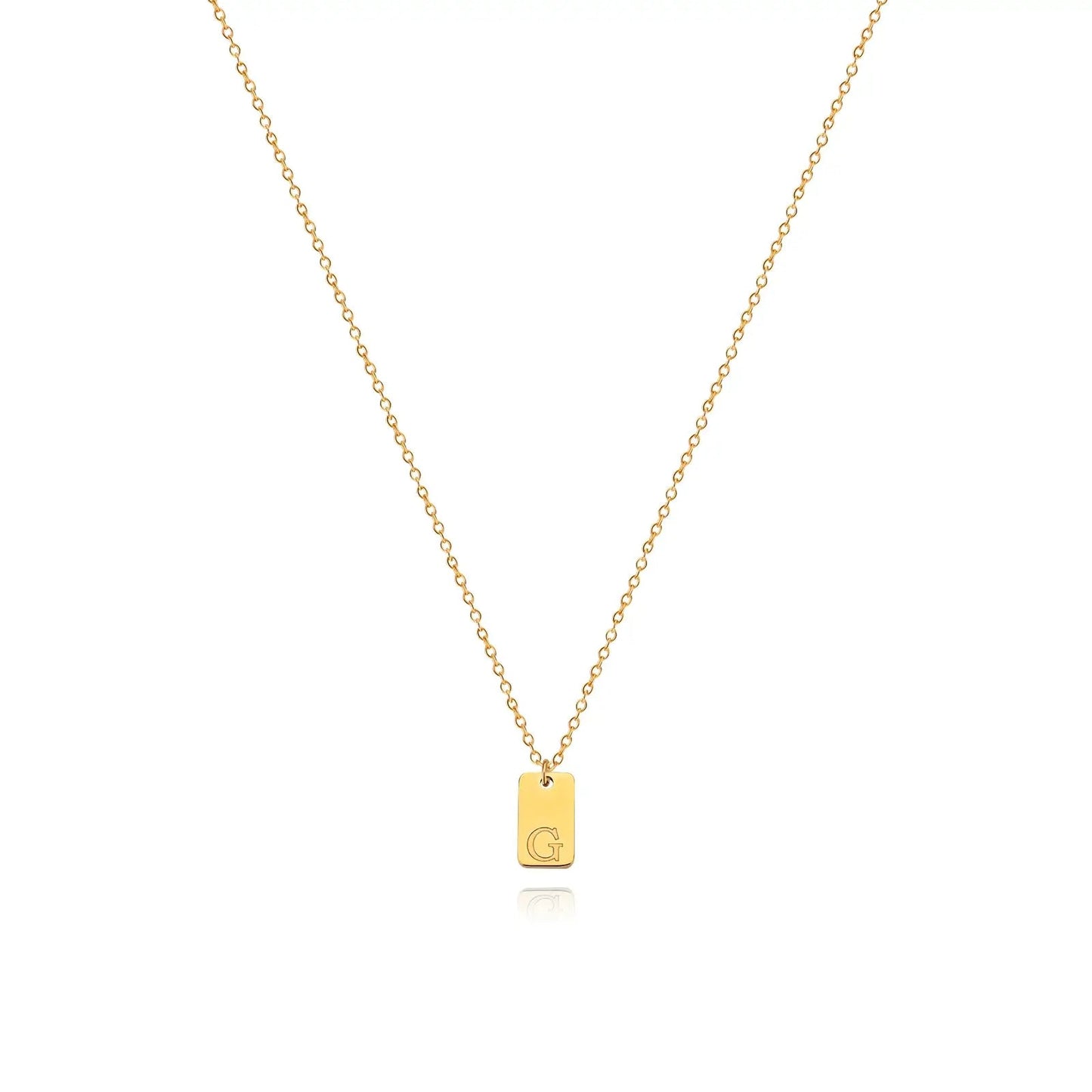 Plate Letter Necklace