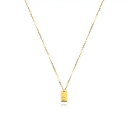 Plate Letter Necklace
