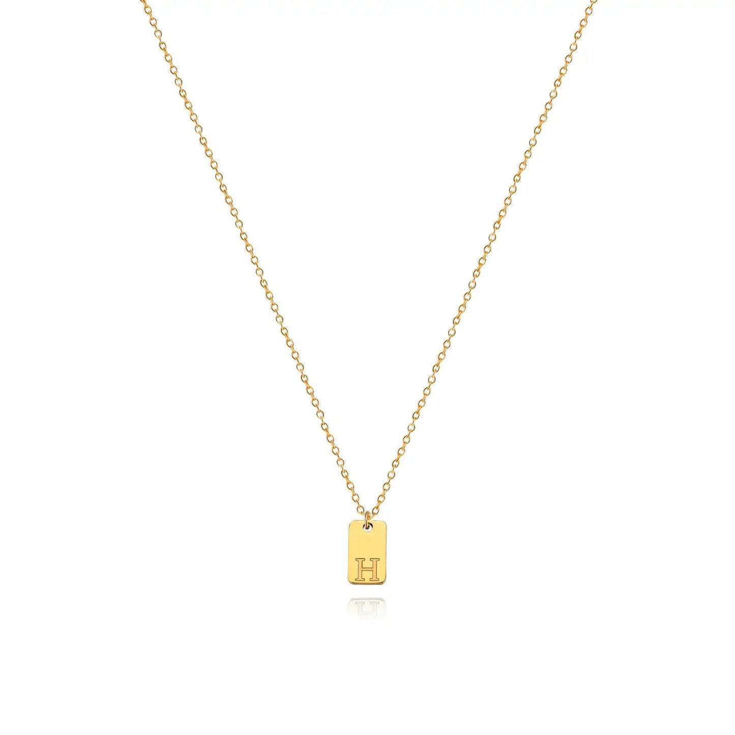 Plate Letter Necklace