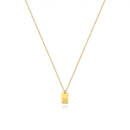 Plate Letter Necklace