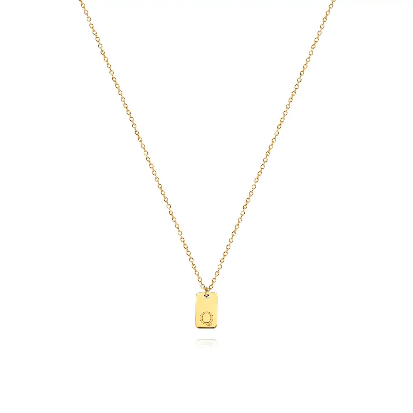 Plate Letter Necklace