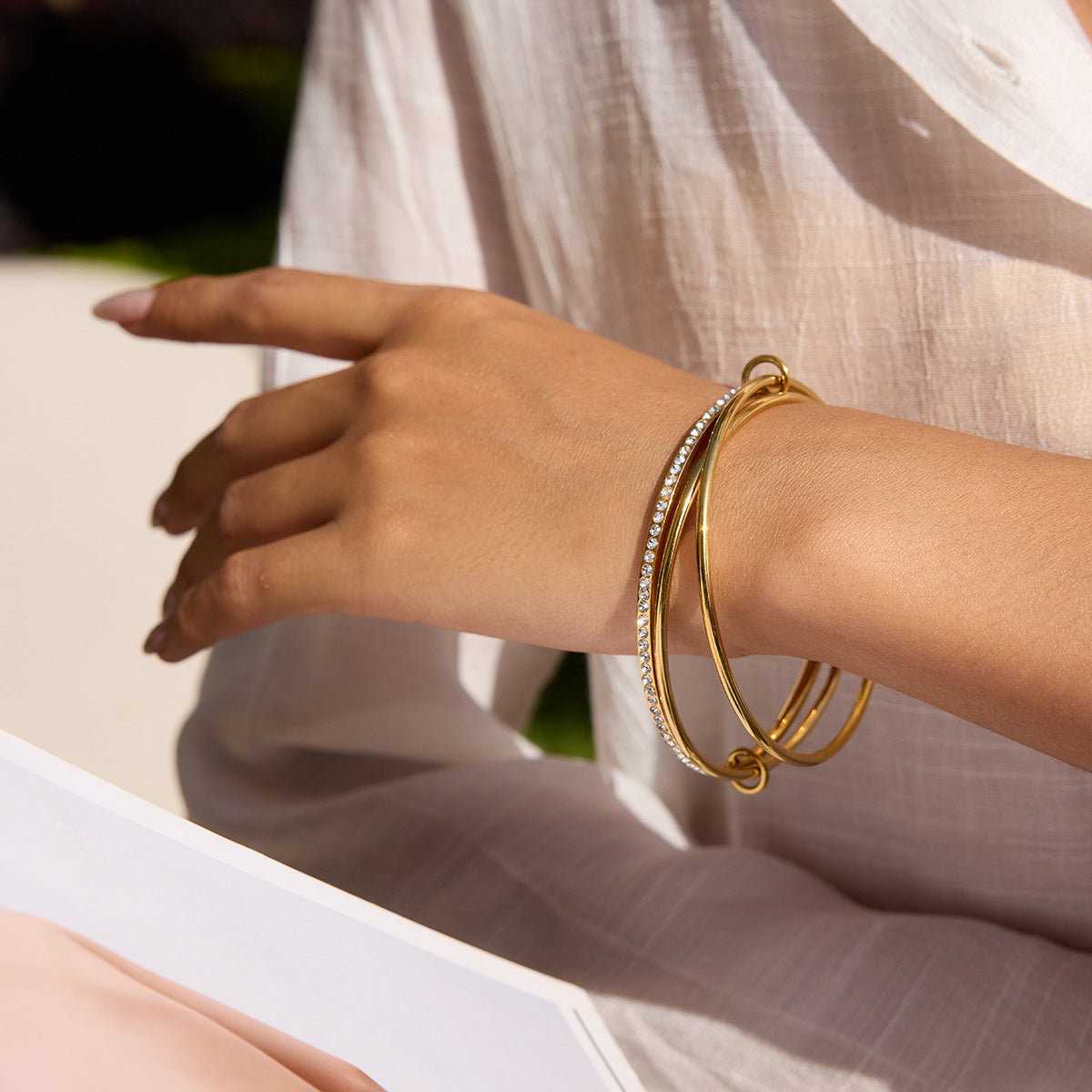 Quinley Stacked Diamond Bracelet 1