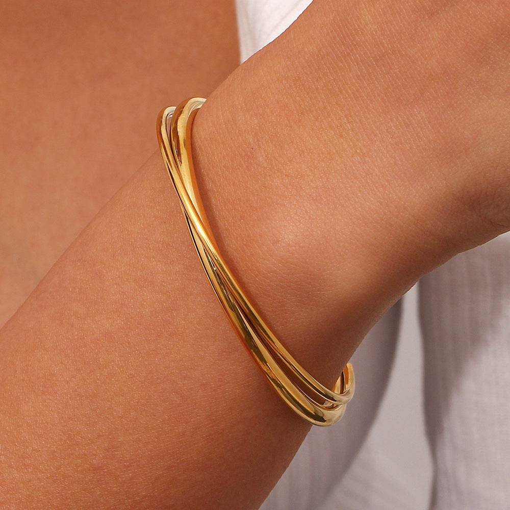 Rianne Layered Gold Bangle 1