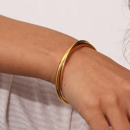 Rianne Layered Gold Bangle 2