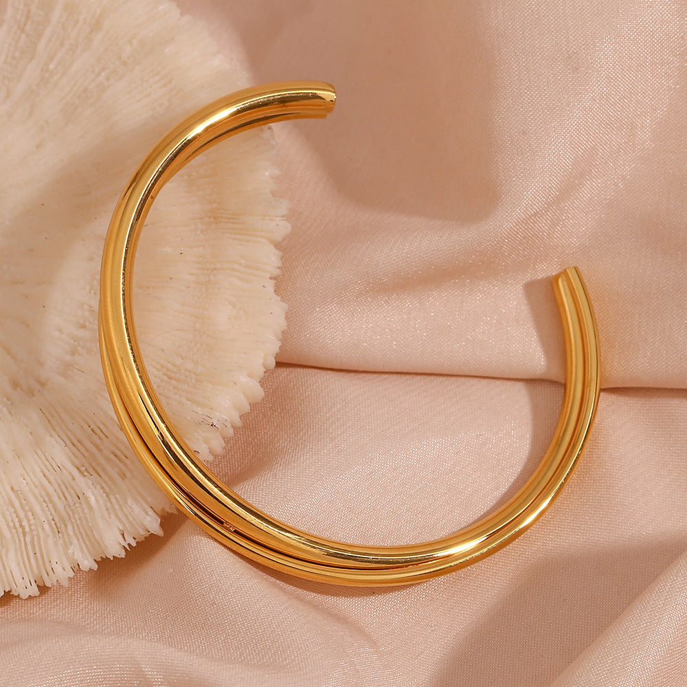 Rianne Layered Gold Bangle 3