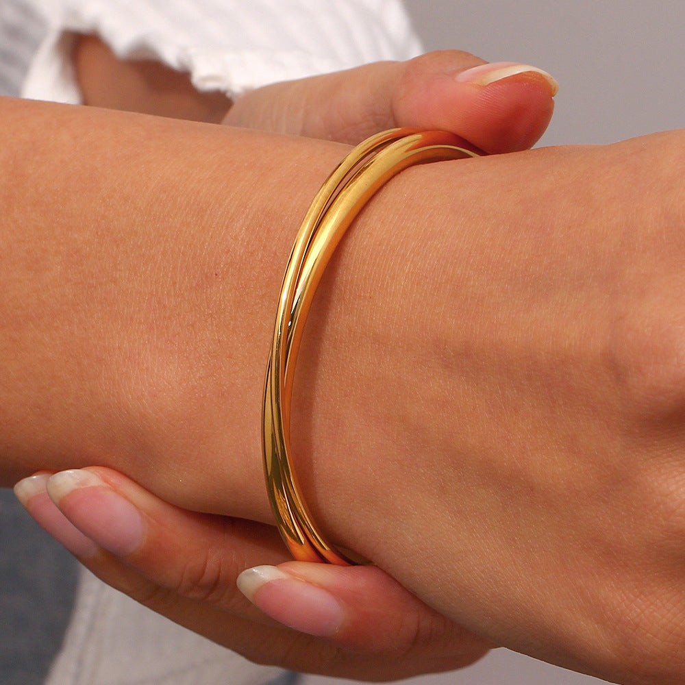 Rianne Layered Gold Bangle 4