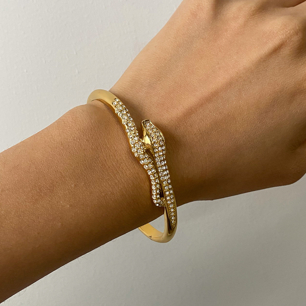 Rosalee Serpentine Diamond Bangle 2