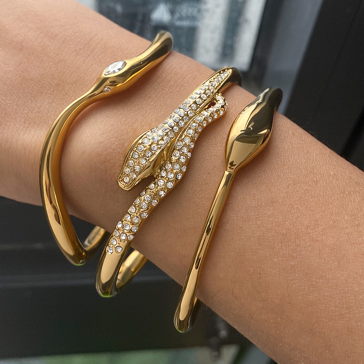 Rosalee Serpentine Diamond Bangle 3