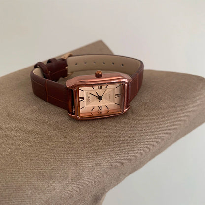 Bella Carré Leather Watch