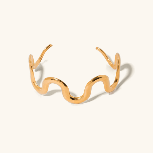 Senna Twisted Gold Bangle 0