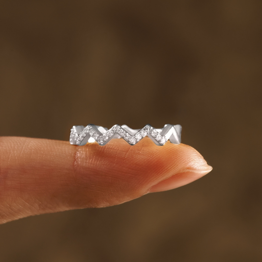 Silver Highs & Lows Ring 0
