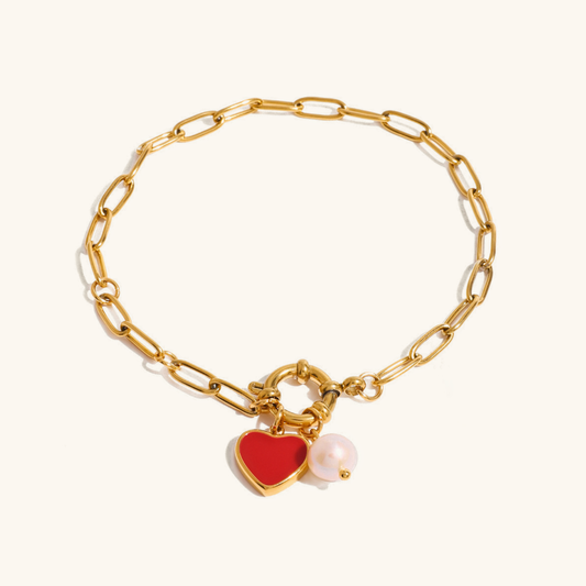 Tanya Heart Pearl Bracelet 0